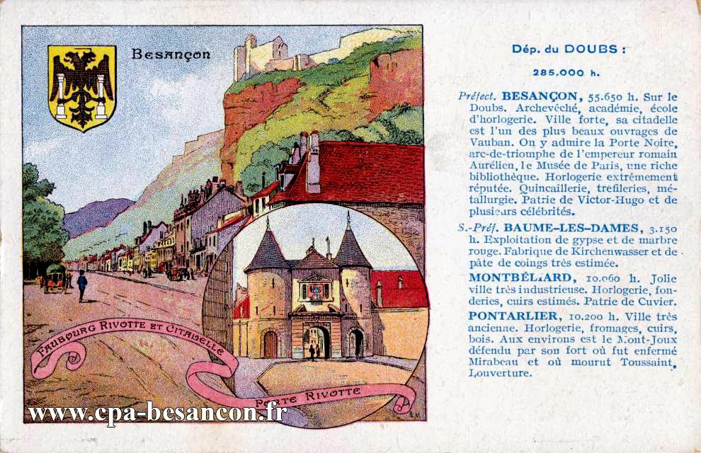 Pastilles Valda - Besançon - Faubourg Rivotte et Citadelle - Porte Rivotte